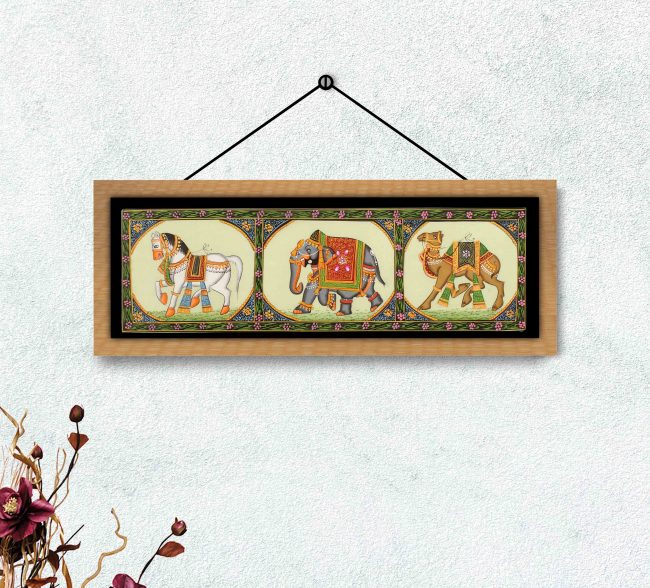 Handmade Horse Elephant Camel Figure Miniature Painting