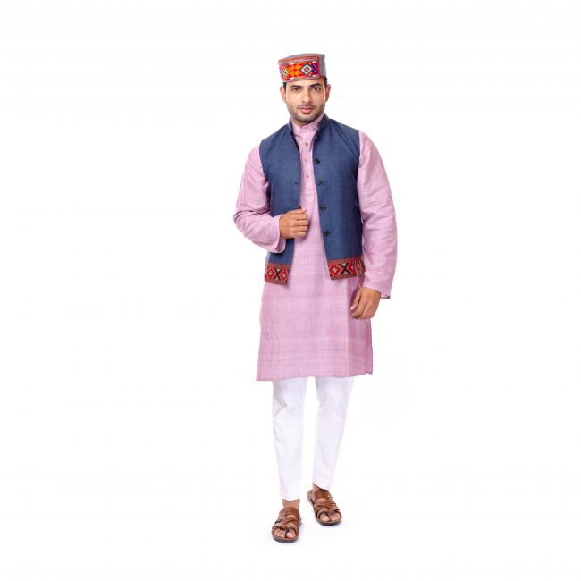 Hanwoven Red Kinnauri Cap