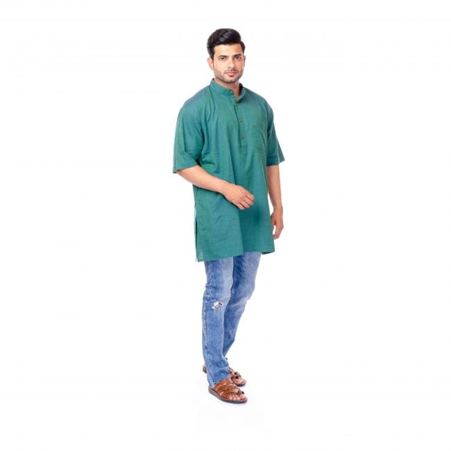 Handwoven Green Kurta