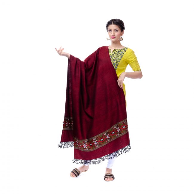 Handwoven Marron Color Shawl