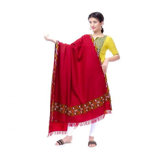 Handwoven Marron Color Shawl