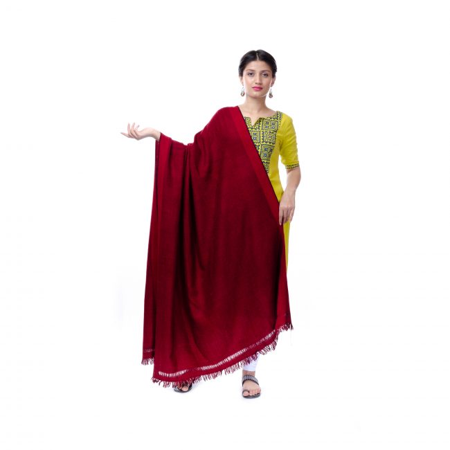 Handwoven Maroon Shawl