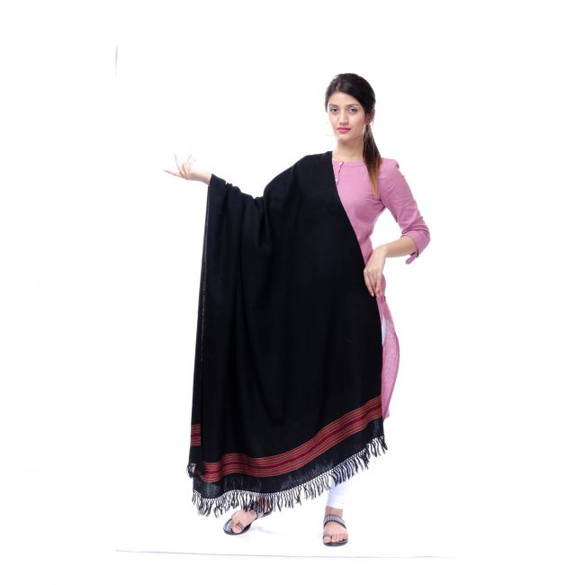 Handwoven Black Stole