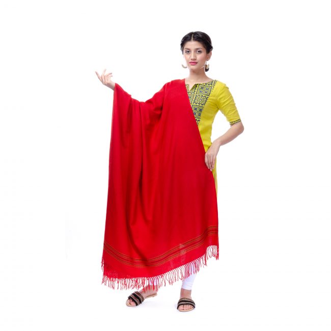 Handwoven Maroon Stole