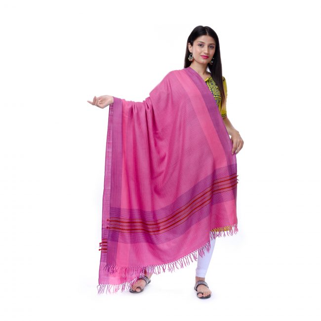 Handwoven Pink Dariplla Stole