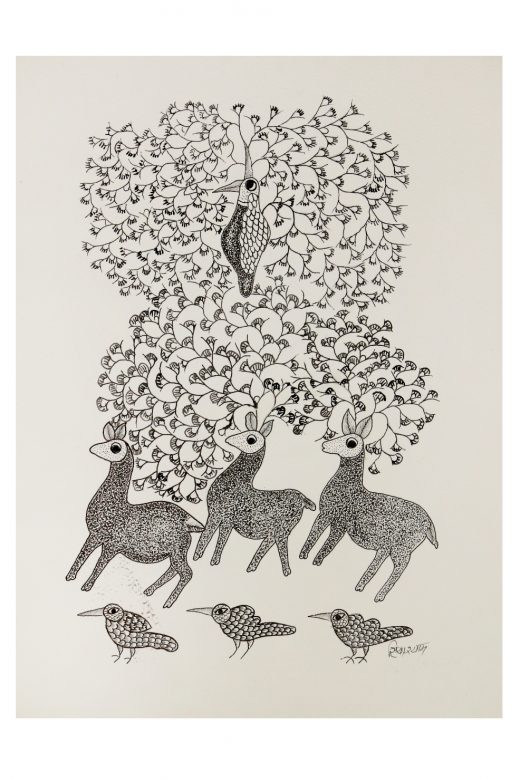 Handmade Multicolor Gond Paper Painting