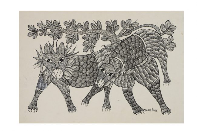 Handmade Multicolor Gond Paper Painting