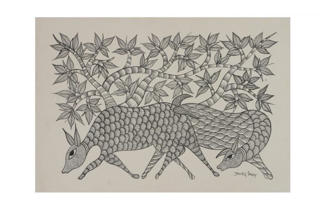 Handmade Multicolor Gond Paper Painting