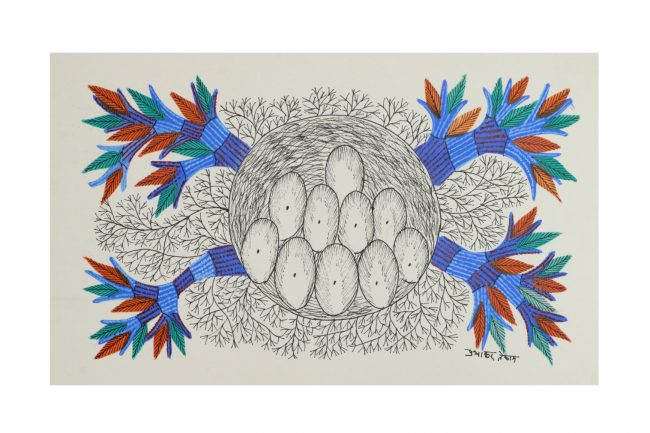 Handmade Multicolor Gond Paper Painting