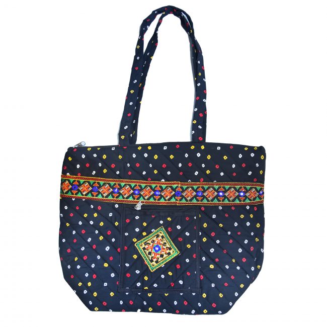 Cotton and Sponge Black Purse