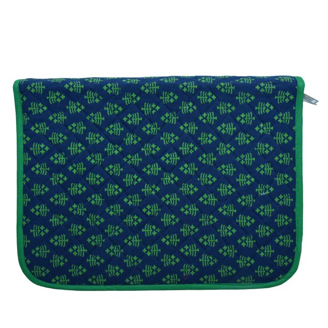 Handcrafted Cotton and Sponge Green File Folder