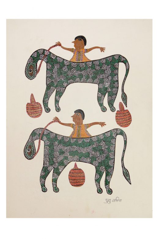 Bhil Paper Multicolor Standard Size Painting