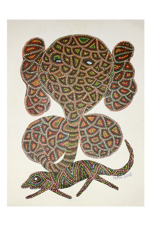 Bhil Paper Multicolor Standard Size Painting