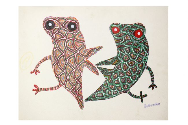 Bhil Paper Multicolor Standard Size Painting