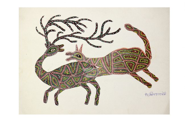 Bhil Paper Multicolor Standard Size Painting