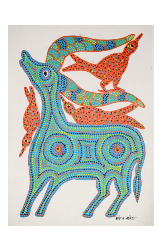 Bhil Paper Multicolor Standard Size Painting