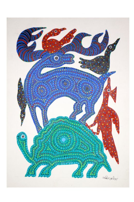 Bhil Paper Multicolor Standard Size Painting