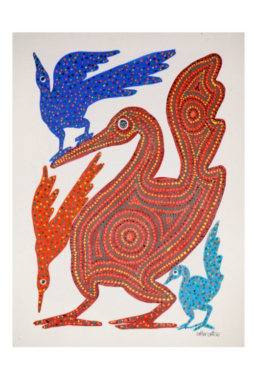 Bhil Paper Multicolor Standard Size Painting