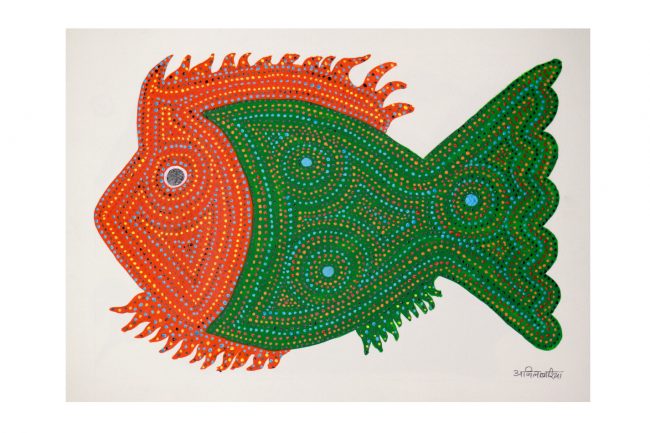 Bhil Paper Multicolor Standard Size Painting