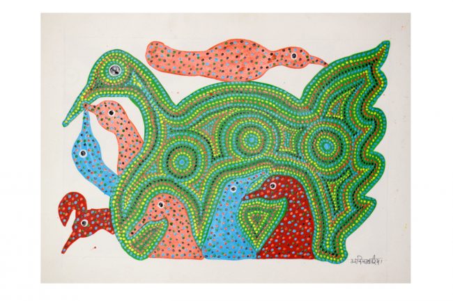 Bhil Paper Multicolor Standard Size Painting