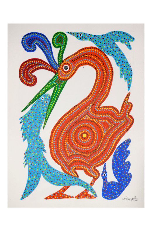 Bhil Paper Multicolor Standard Size Painting