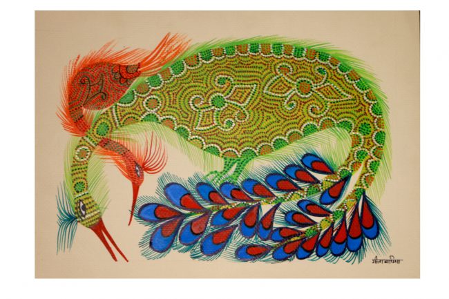 Bhil Paper Multicolor Standard Size Painting