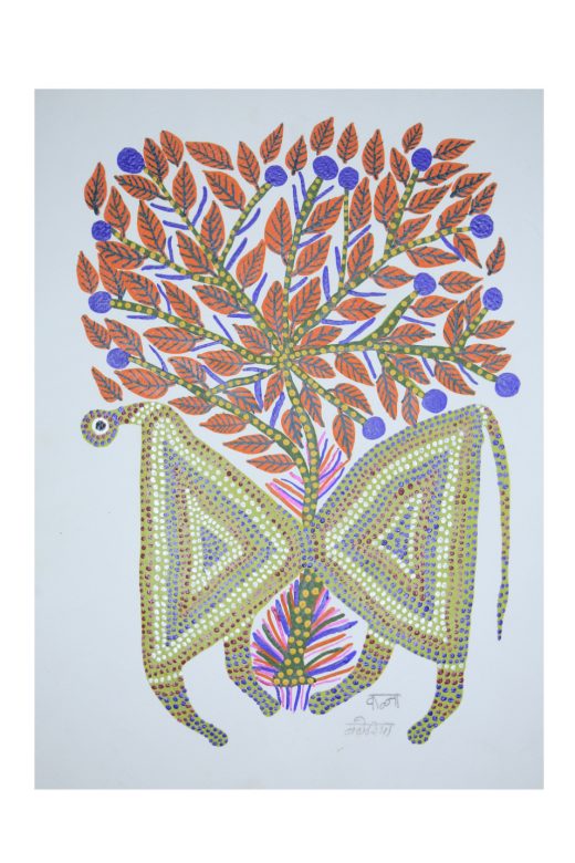 Bhil Paper Multicolor Standard Size Painting