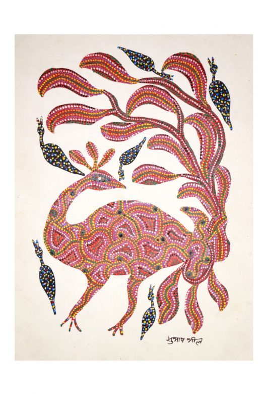 Bhil Paper Multicolor Standard Size Painting