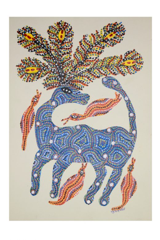 Bhil Paper Multicolor Standard Size Painting