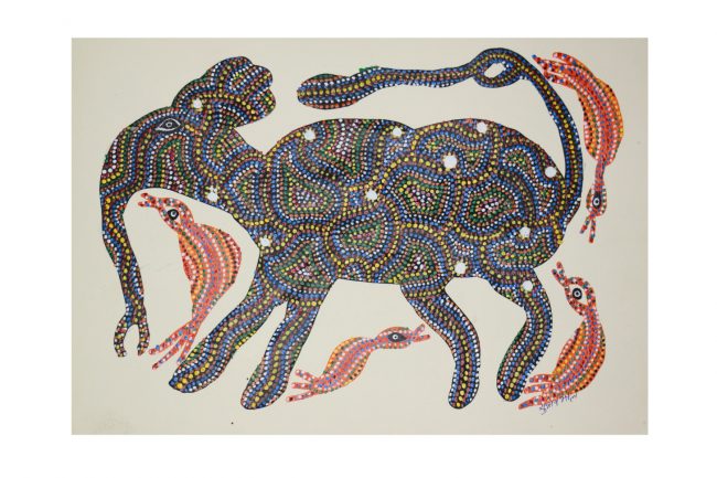 Bhil Paper Multicolor Standard Size Painting