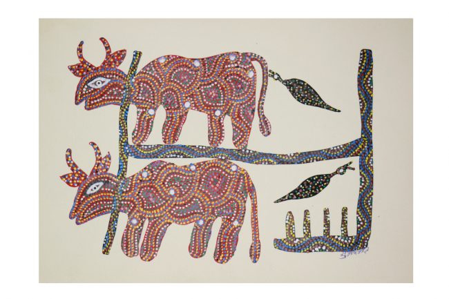 Bhil Paper Multicolor Standard Size Painting