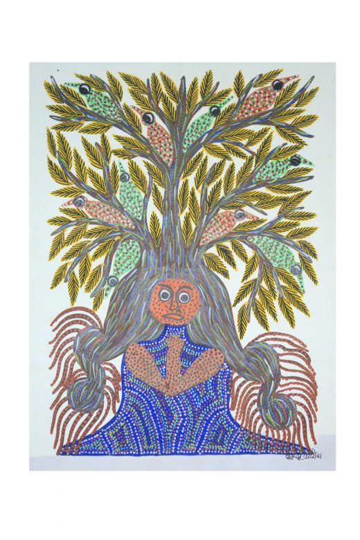 Bhil Paper Multicolor Standard Size Painting