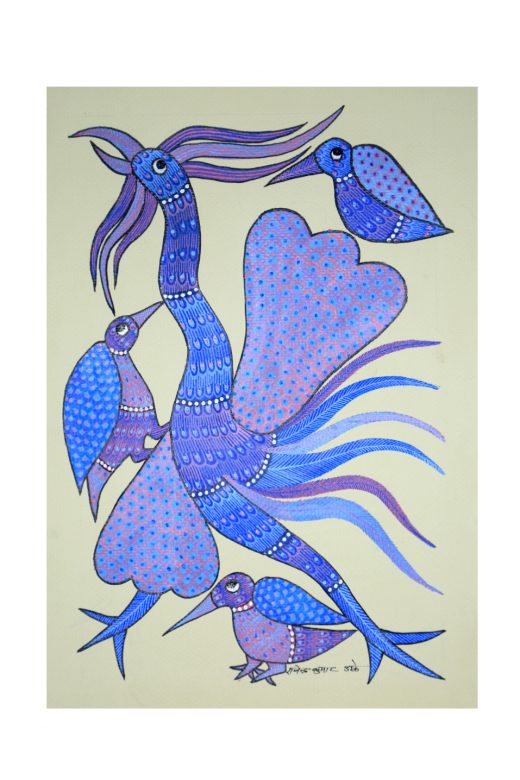 Bhil Paper Multicolor Standard Size Painting