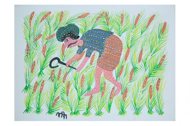 Bhil Paper Multicolor Standard Size Painting