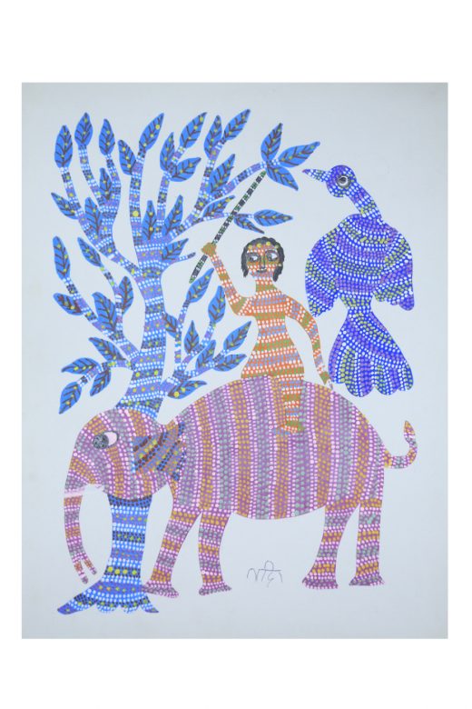 Bhil Paper Multicolor Standard Size Painting