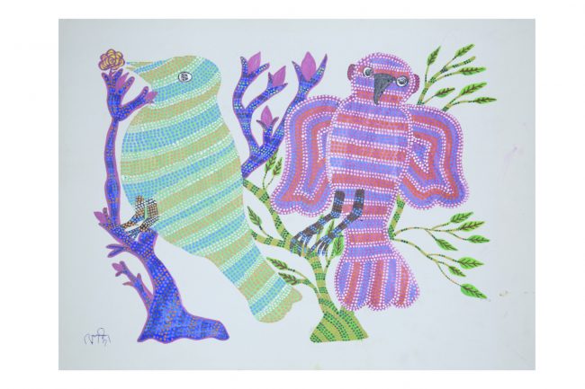 Bhil Paper Multicolor Standard Size Painting