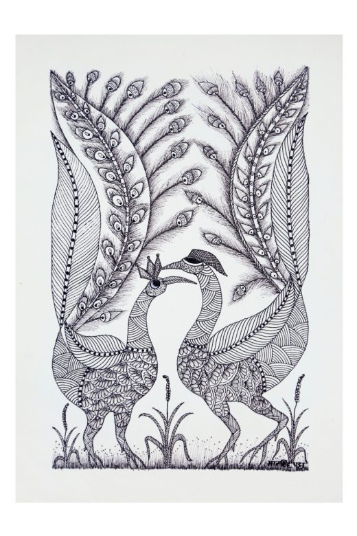 Gond Paper Multicolor Standard Size Painting