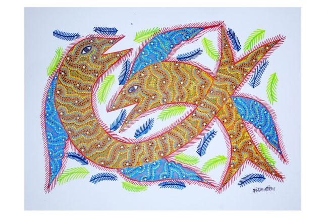 Handmade Multicolor Gond Paper Painting