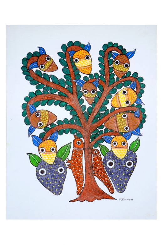 Handmade Multicolor Gond Paper Painting