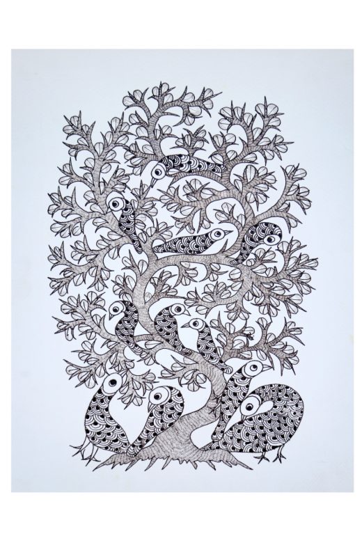 Handmade Multicolor Gond Paper Painting