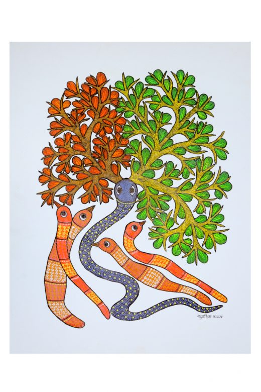 Handmade Multicolor Gond Paper Painting