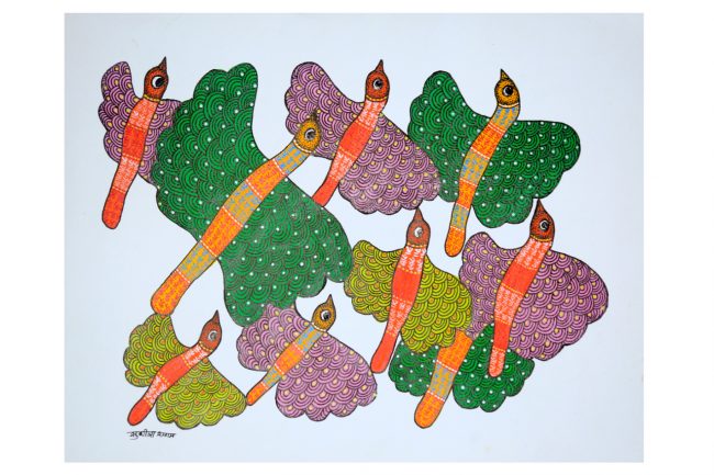 Handmade Multicolor Gond Paper Painting