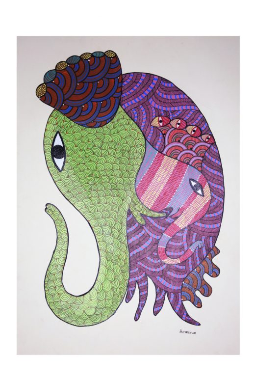 Gond Paper Multicolor Standard Size Painting