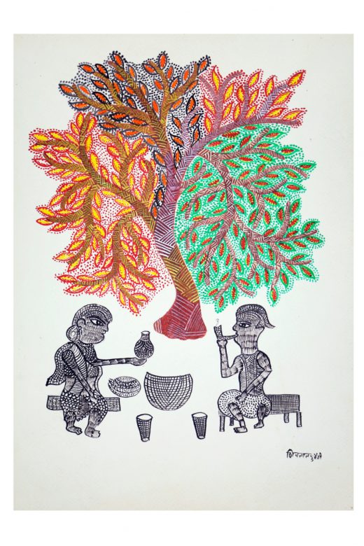 Gond Paper Multicolor Standard Size Painting