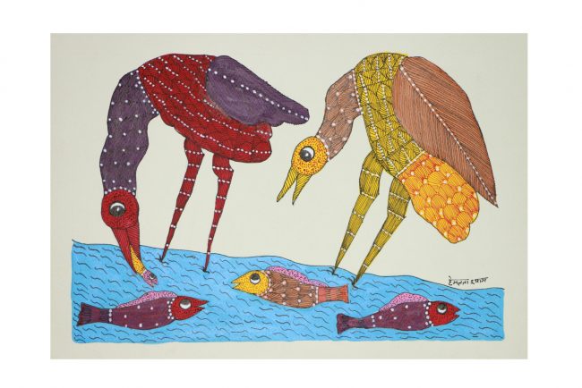 Gond Paper Multicolor Standard Size Painting