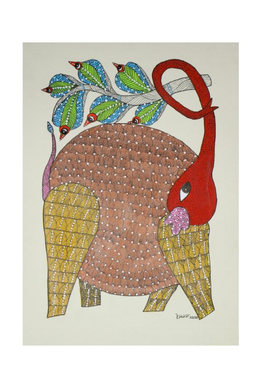 Gond Paper Multicolor Standard Size Painting
