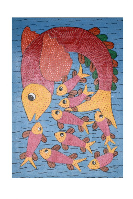 Gond Paper Multicolor Standard Size Painting