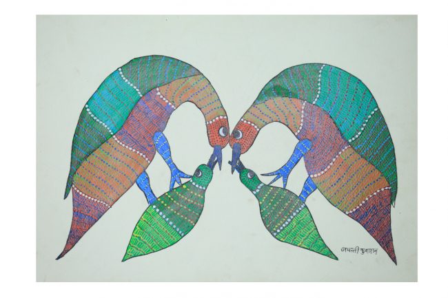 Gond Paper Multicolor Standard Size Painting