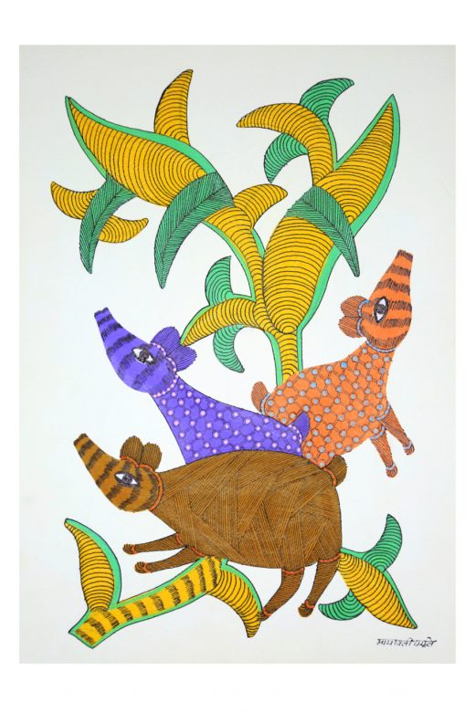 Gond Paper Multicolor Standard Size Painting