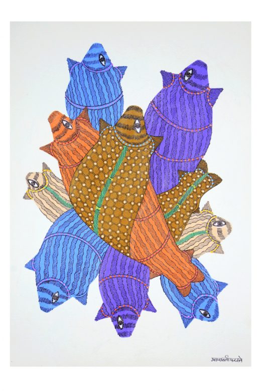 Gond Paper Multicolor Standard Size Painting